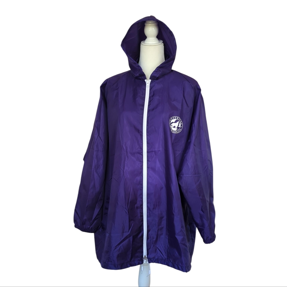 Defenders Of Wildlife Unisex Full Zip Hooded Windbreaker OS Purple